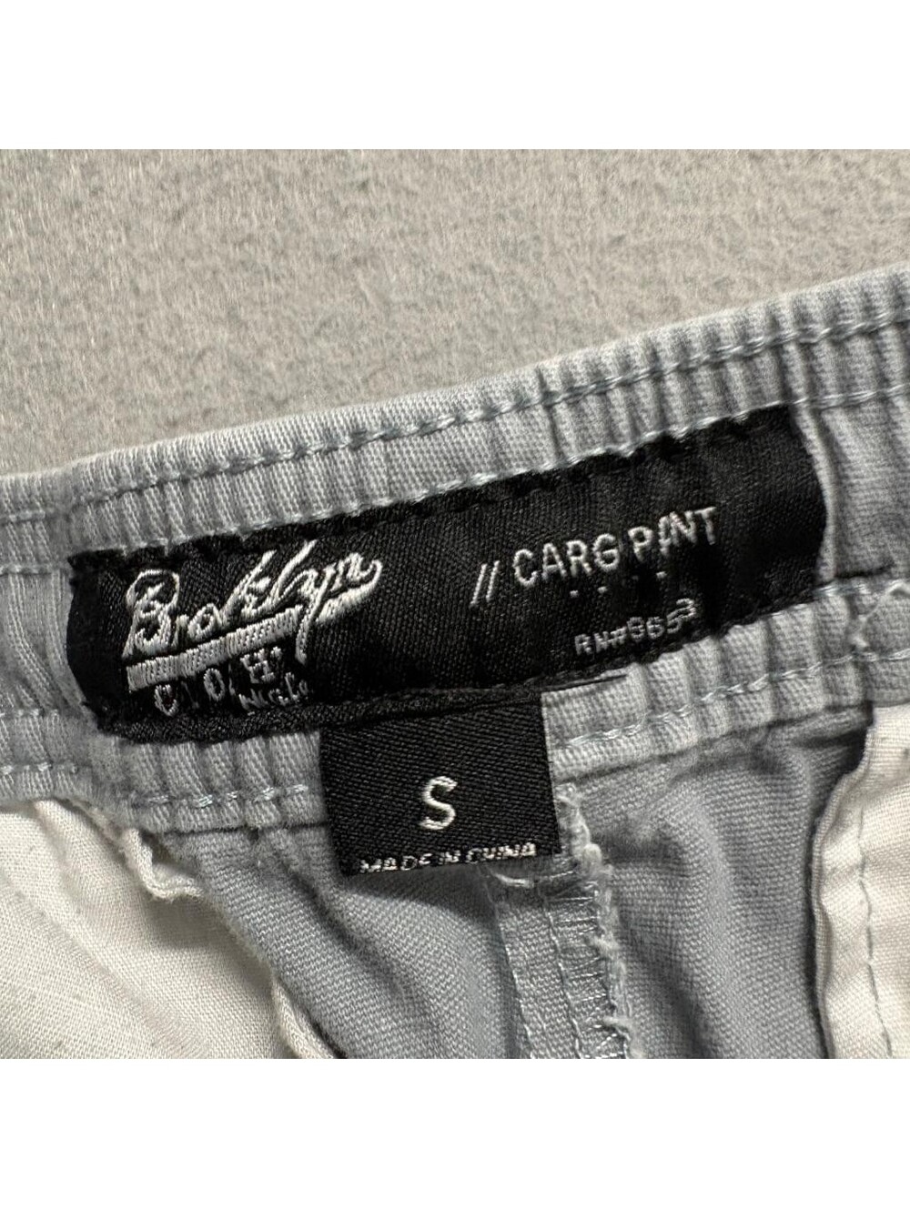Brooklyn Cloth Cargo Pants Womens Small Gray Cotton Blend Drawstring Elastic - Picture 2 of 11